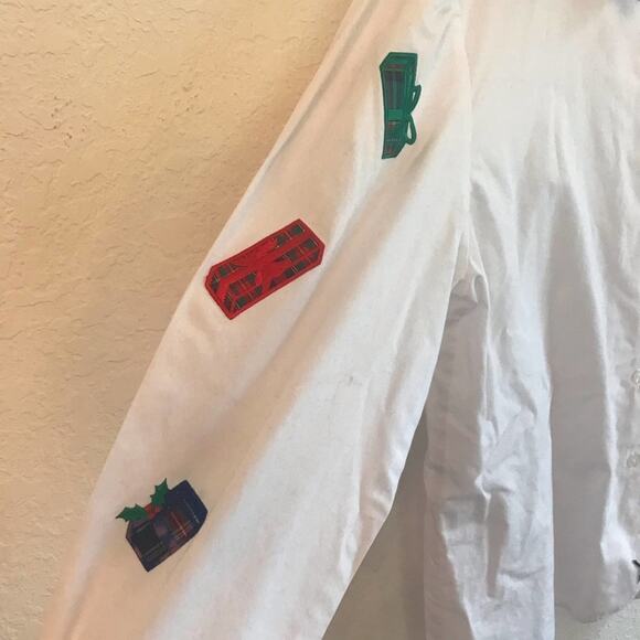 Vintage Westbound L white button shirt Christmas - Picture 4 of 11